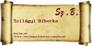 Szilágyi Bíborka névjegykártya