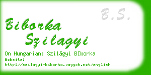 biborka szilagyi business card