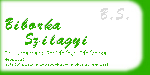 biborka szilagyi business card